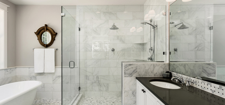 bathroom shower door installation in Aurora